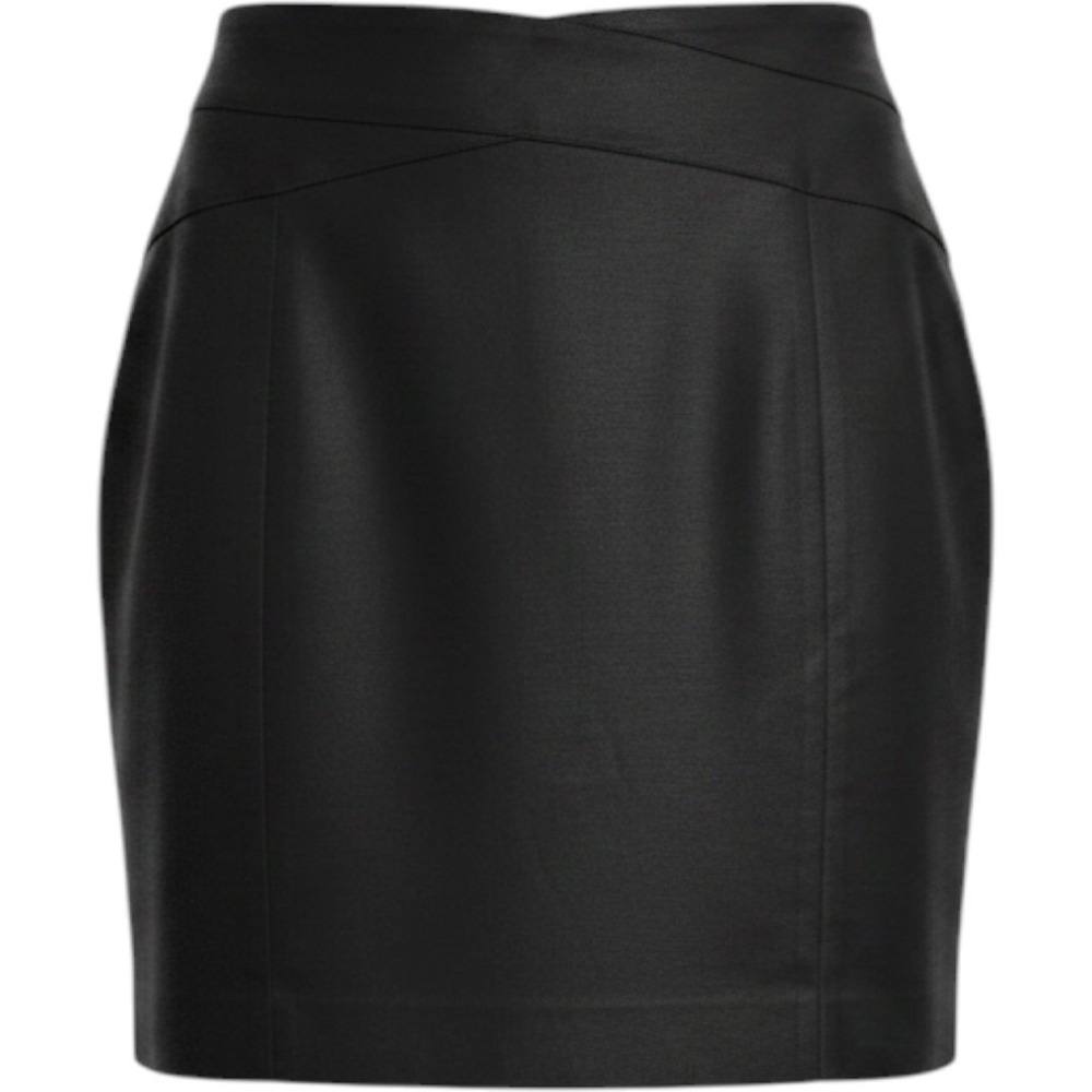 Banana Republic Black Stretch Mini‎ Skirt Criss Cross Waist Size 6 Pencil Skirt